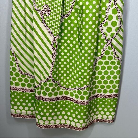 Tibi New‎ York Anthropologie Silk Blend Green Brown Rope Sundress Size 2 Y2K - Picture 5 of 9